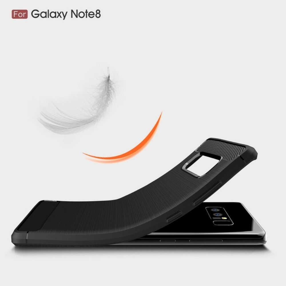 Hoesje voor Samsung Galaxy Note 8 Geborstelde Koolstofvezel