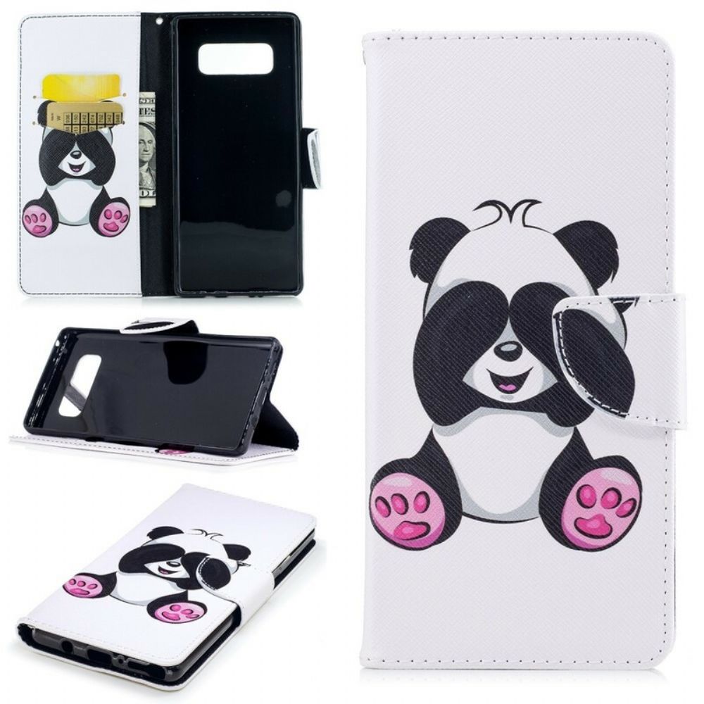 Leren Hoesje voor Samsung Galaxy Note 8 Pandaplezier