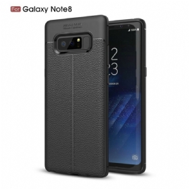 Telefoonhoesje voor Samsung Galaxy Note 8 Dubbele Lijn Litchi Leder Effect