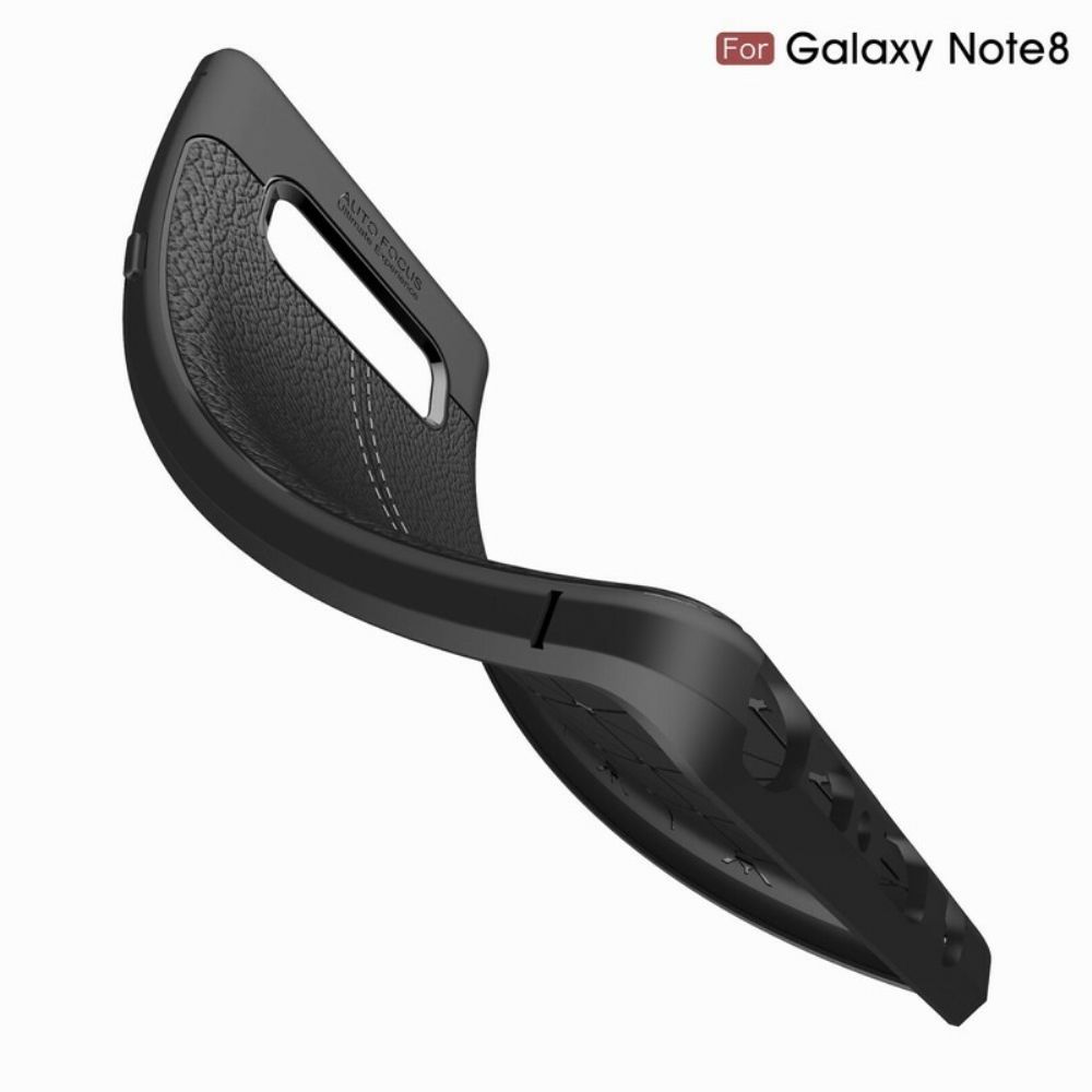 Telefoonhoesje voor Samsung Galaxy Note 8 Dubbele Lijn Litchi Leder Effect