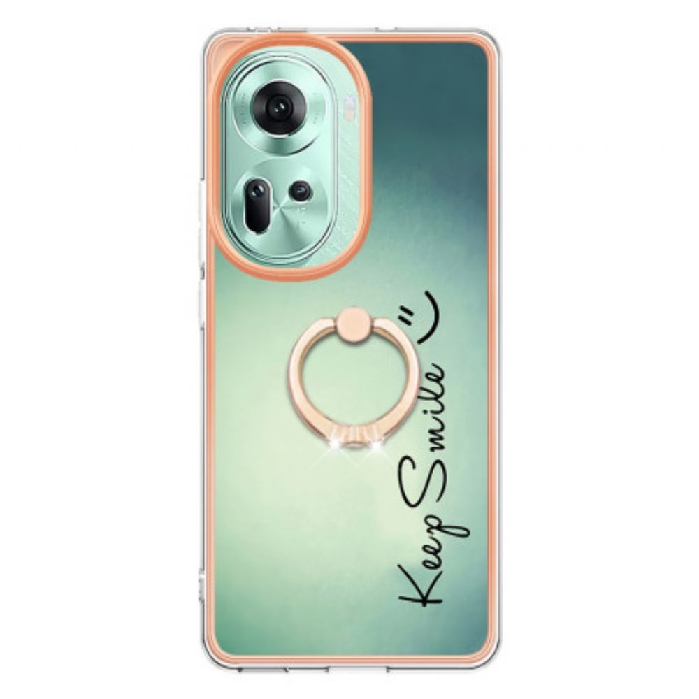 Case Hoesje Oppo Reno 11 5g Telefoonhoesje Keep Smile-ringhouder