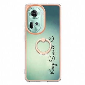 Case Hoesje Oppo Reno 11 5g Telefoonhoesje Keep Smile-ringhouder