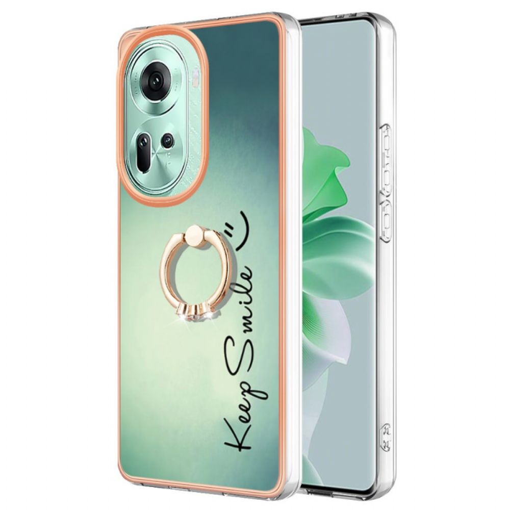 Case Hoesje Oppo Reno 11 5g Telefoonhoesje Keep Smile-ringhouder