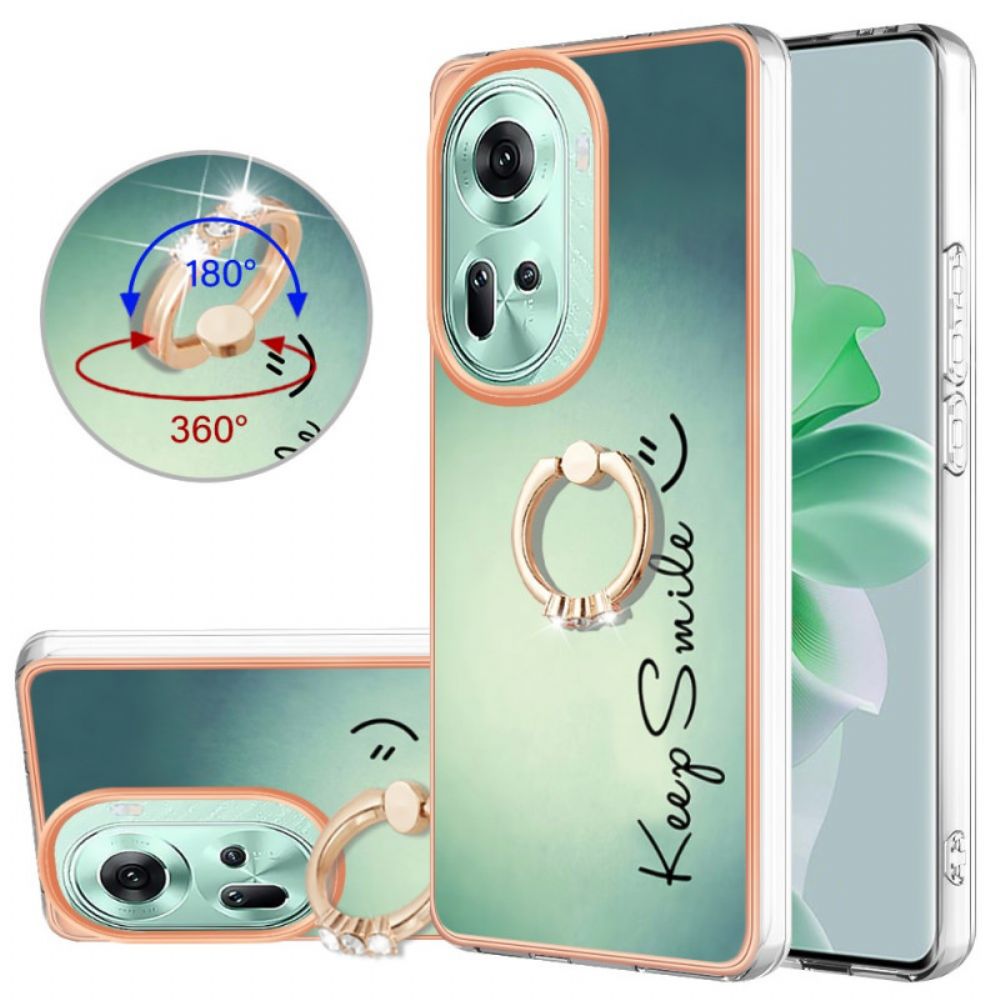 Case Hoesje Oppo Reno 11 5g Telefoonhoesje Keep Smile-ringhouder