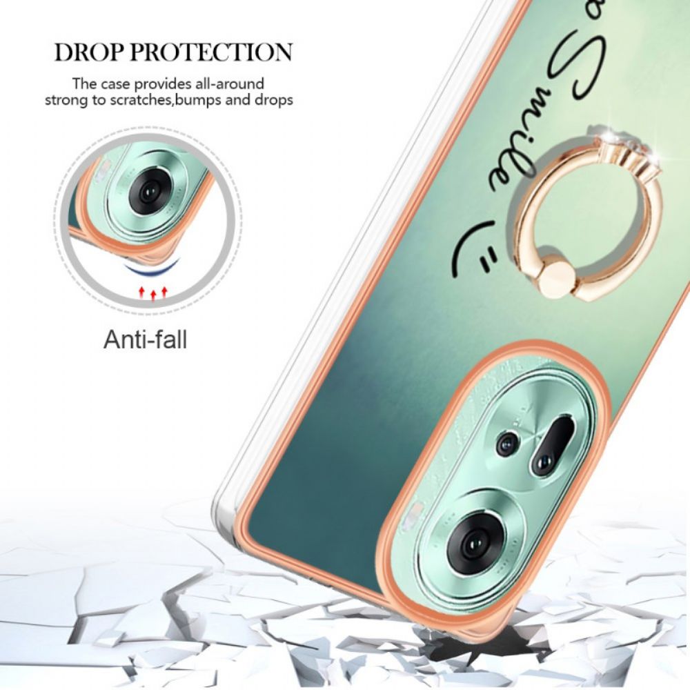 Case Hoesje Oppo Reno 11 5g Telefoonhoesje Keep Smile-ringhouder