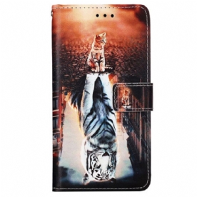 Flip Case Leren Oppo Reno 11 5g Kittendroom