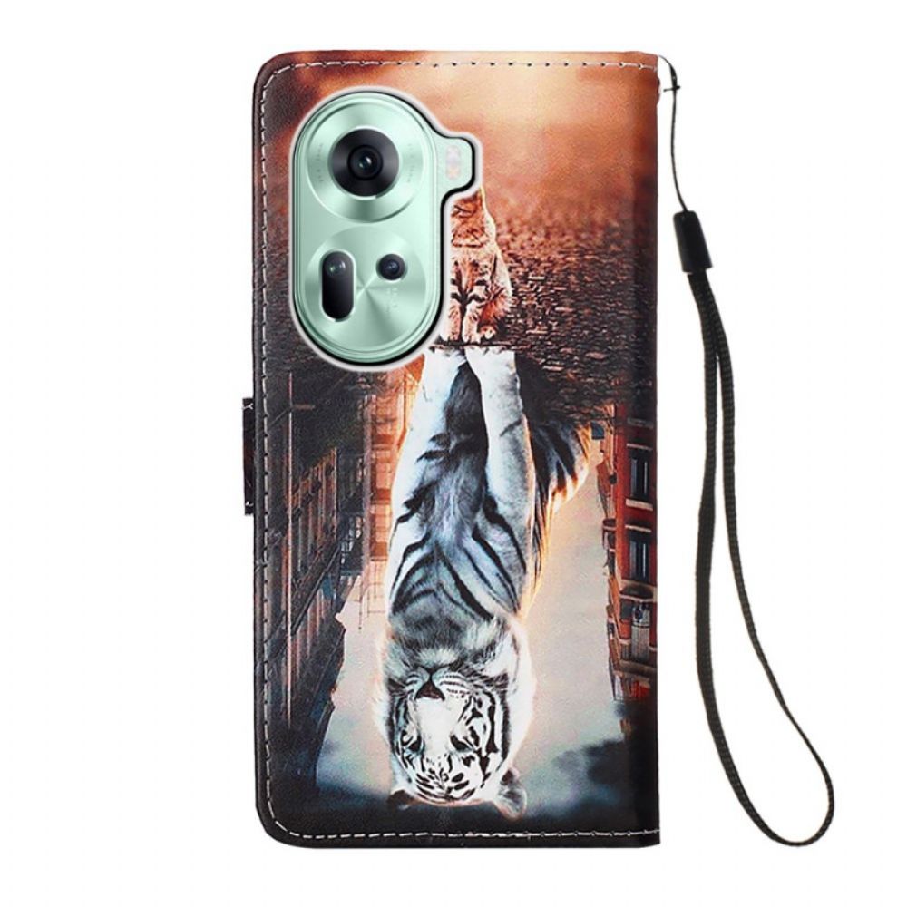 Flip Case Leren Oppo Reno 11 5g Kittendroom