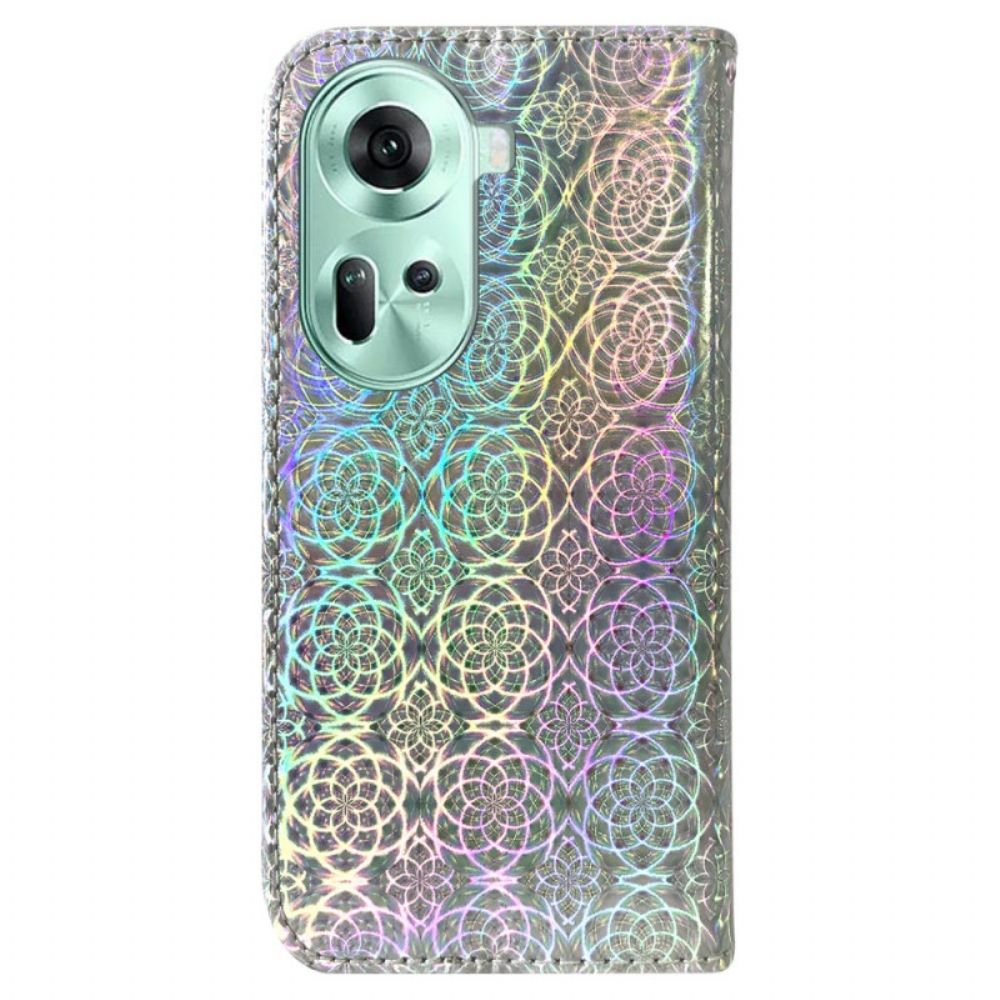 Folio-hoesje Oppo Reno 11 5g Disco-stijl Met Bandjes