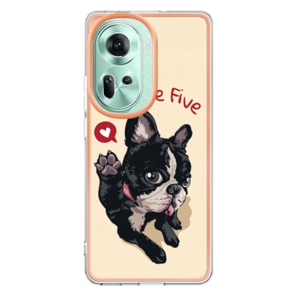 Hoesje Oppo Reno 11 5g Hond Geef Me Vijf