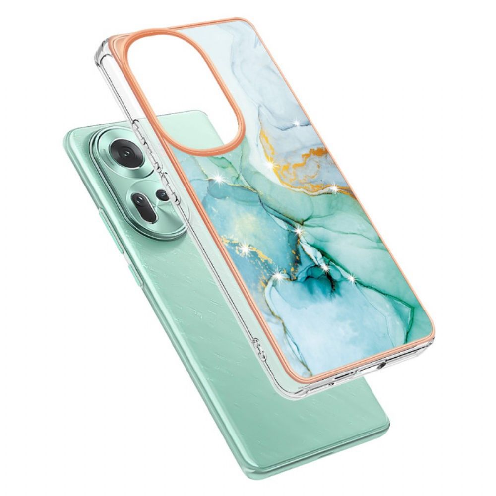 Hoesje Oppo Reno 11 5g Marmerpatroon Bescherming Hoesje