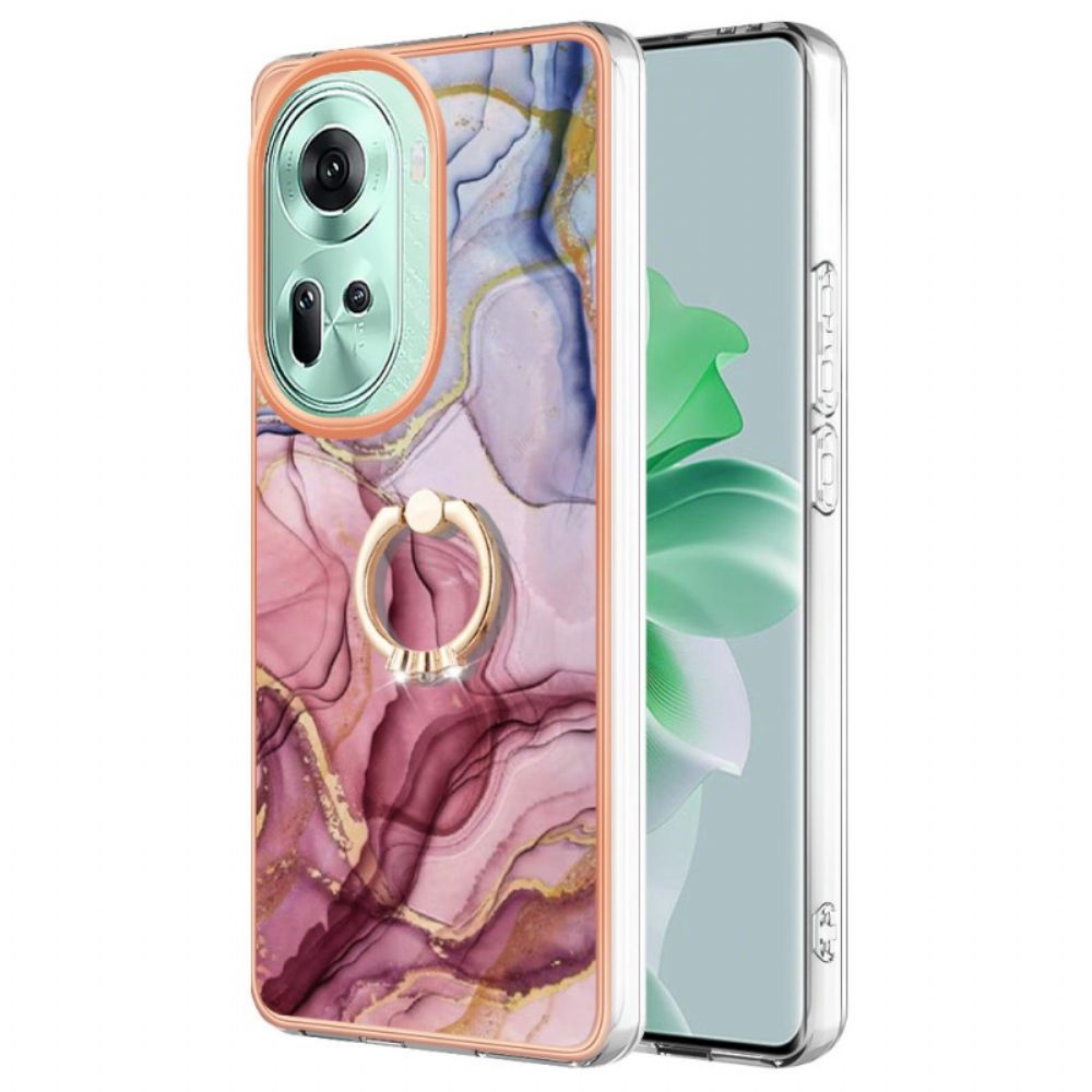 Hoesje Voor Oppo Reno 11 5g Marmeren Steunring