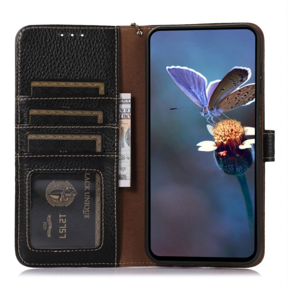 Leren Hoesje Oppo Reno 11 5g (globaal) Rfid-blokkerende Litchi-textuur Bescherming Hoesje