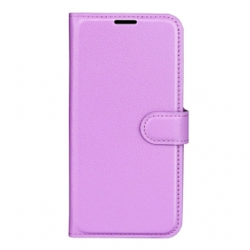 Leren Hoesje Oppo Reno 11 5g Klassiek Litchi Kunstleer Bescherming Hoesje