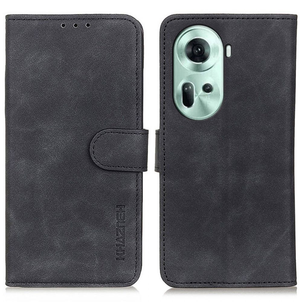 Leren Hoesje Oppo Reno 11 5g Retro Leereffect Khazneh Bescherming Hoesje