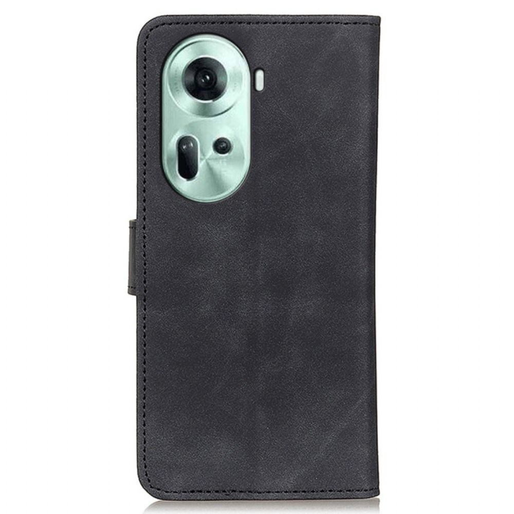 Leren Hoesje Oppo Reno 11 5g Retro Leereffect Khazneh Bescherming Hoesje