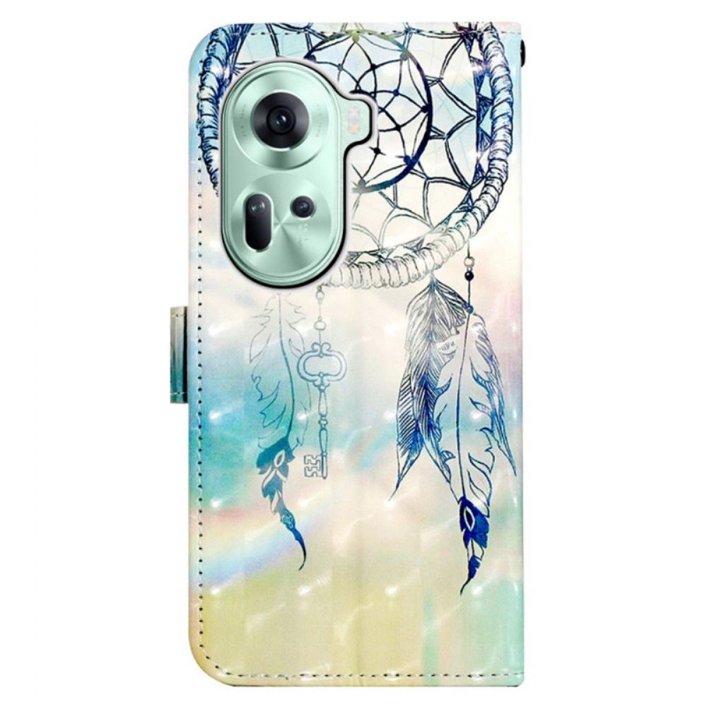 Leren Hoesje Voor Oppo Reno 11 5g Aquarel Dromenvanger