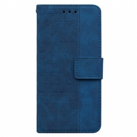 Leren Hoesje Voor Oppo Reno 11 5g Geweven Patroon Met Bandjes