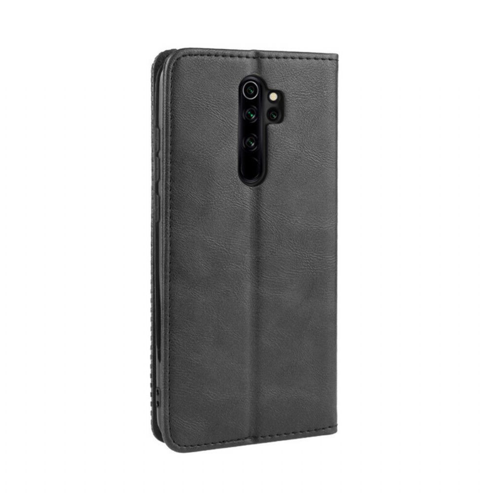 Bescherming Hoesje voor Xiaomi Redmi Note 8 Pro Folio-hoesje Vintage Gestileerd Leereffect