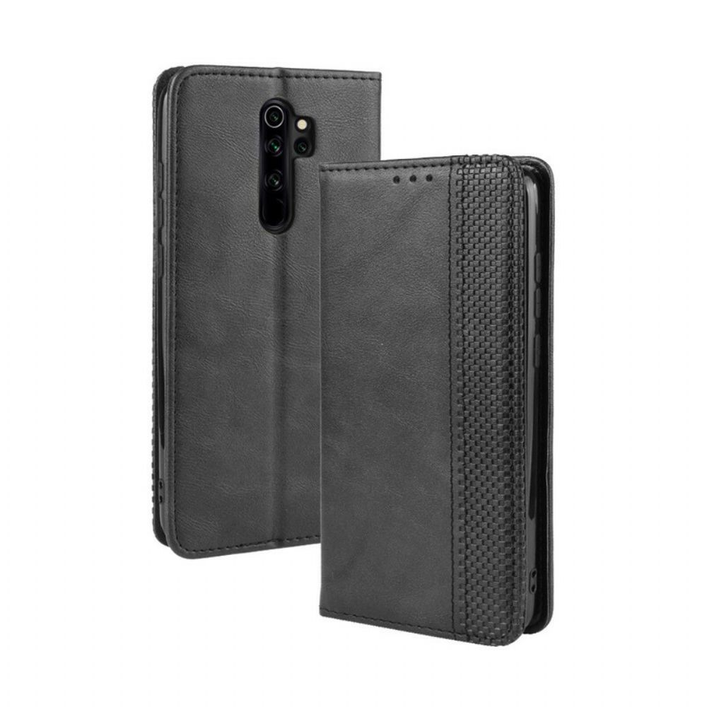 Bescherming Hoesje voor Xiaomi Redmi Note 8 Pro Folio-hoesje Vintage Gestileerd Leereffect