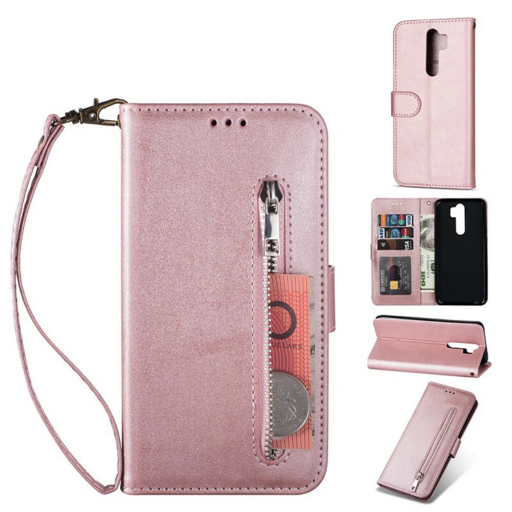 Flip Case voor Xiaomi Redmi Note 8 Pro Portemonnee Met Koord