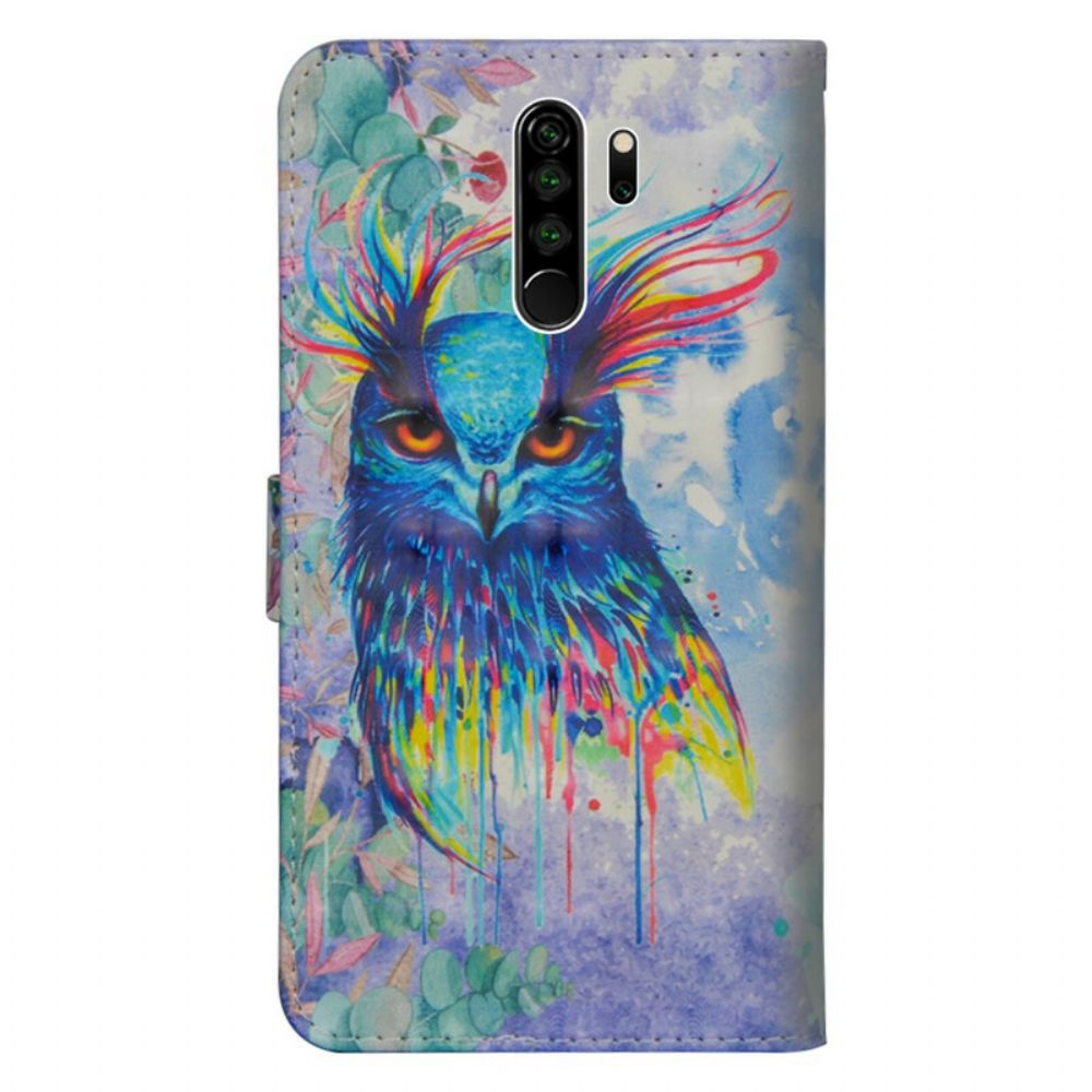 Folio-hoesje voor Xiaomi Redmi Note 8 Pro Aquarel Vogel