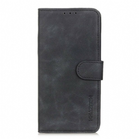 Folio-hoesje voor Xiaomi Redmi Note 8 Pro Mat Vintage Leereffect Khazneh