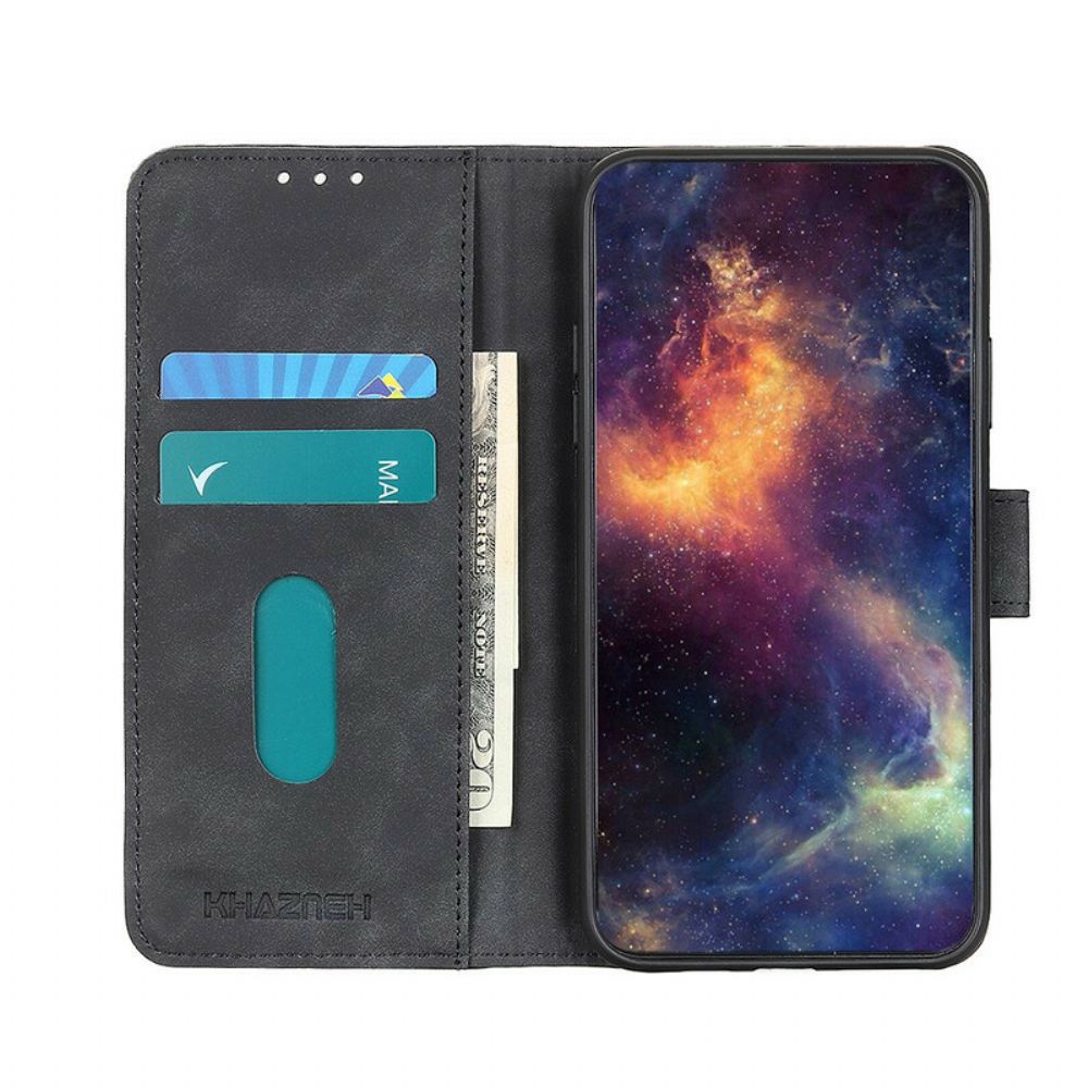 Folio-hoesje voor Xiaomi Redmi Note 8 Pro Mat Vintage Leereffect Khazneh