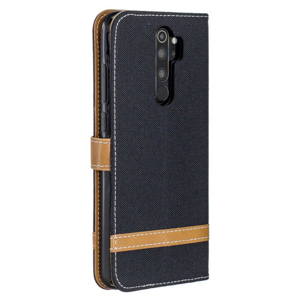 Folio-hoesje voor Xiaomi Redmi Note 8 Pro Met Ketting Band Met Stof En Leereffect