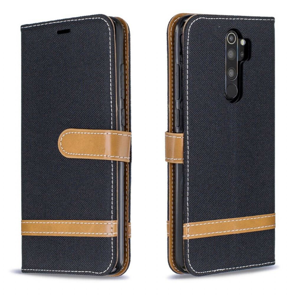 Folio-hoesje voor Xiaomi Redmi Note 8 Pro Met Ketting Band Met Stof En Leereffect