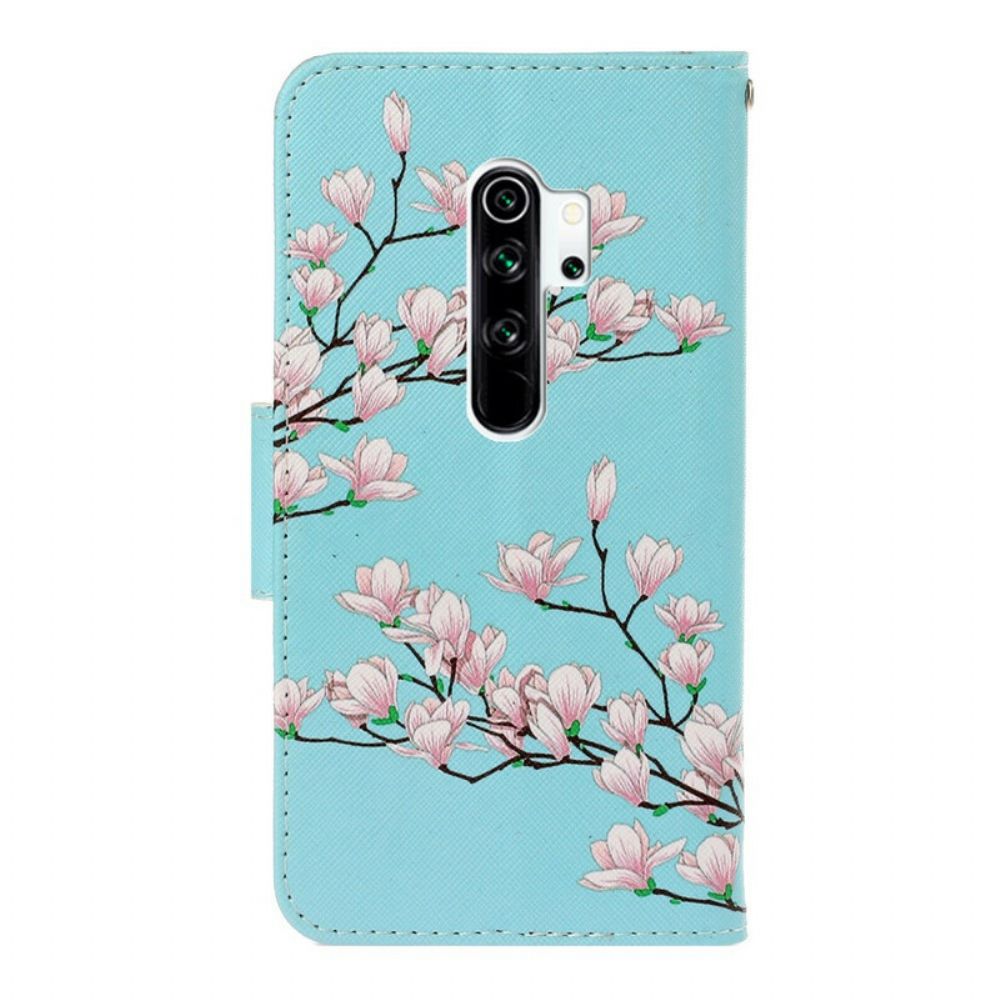 Folio-hoesje voor Xiaomi Redmi Note 8 Pro Met Ketting Bandboom