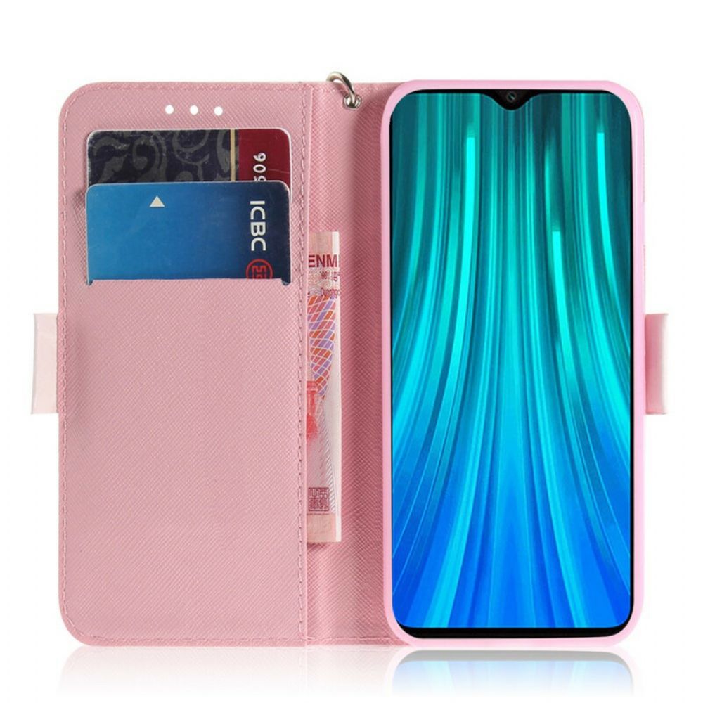 Folio-hoesje voor Xiaomi Redmi Note 8 Pro Met Ketting Bandpomp