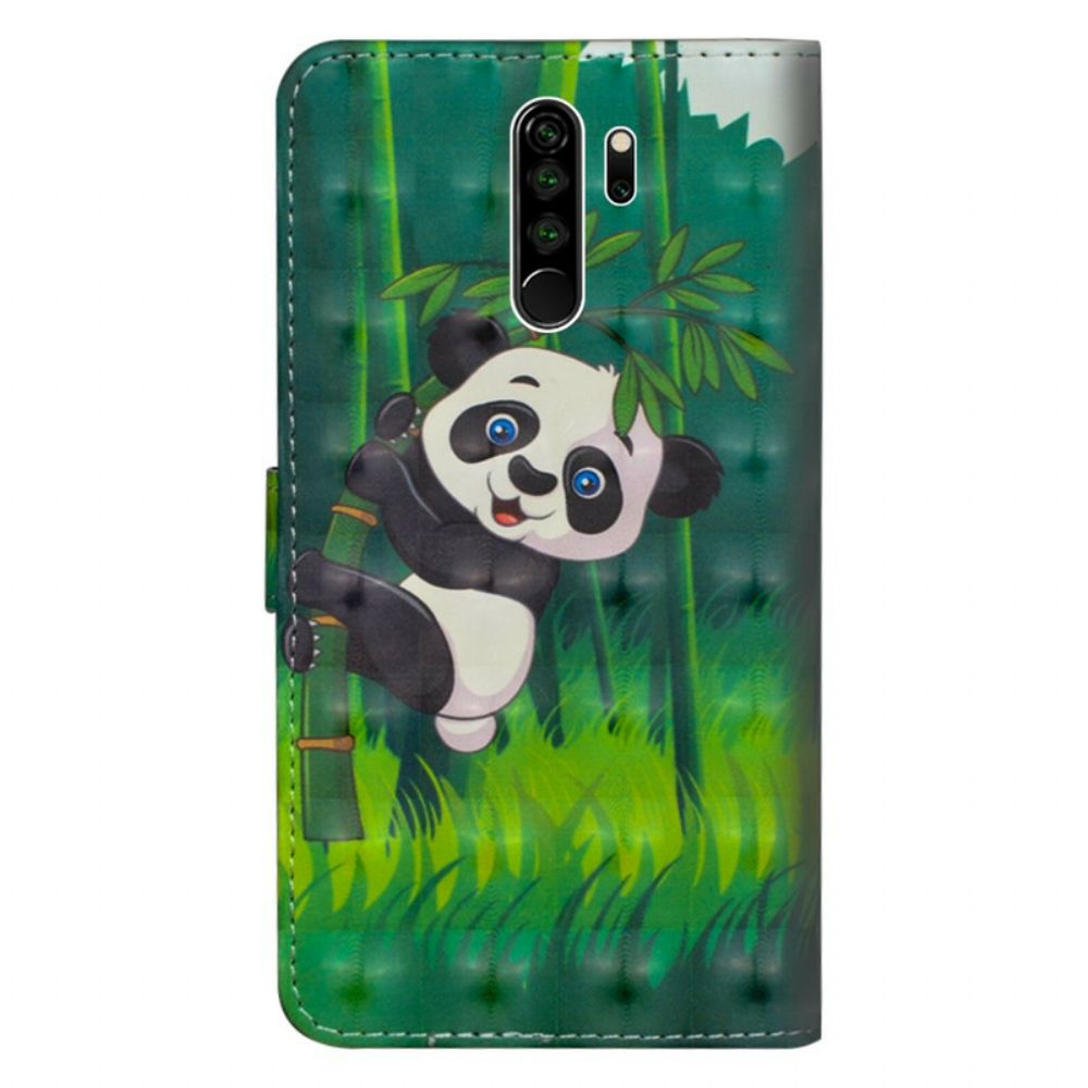 Folio-hoesje voor Xiaomi Redmi Note 8 Pro Panda En Bamboe