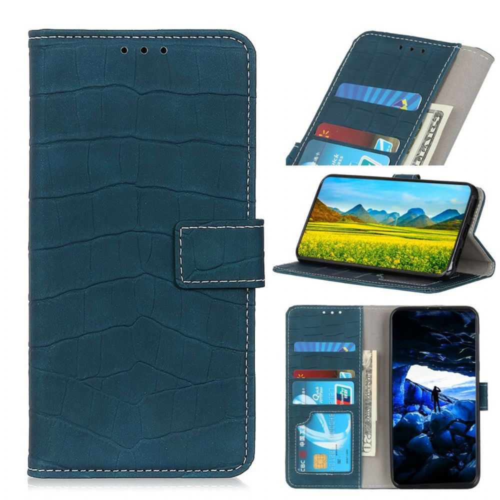 Folio-hoesje voor Xiaomi Redmi Note 8 Pro Vintage Krokodillenleer Stijl