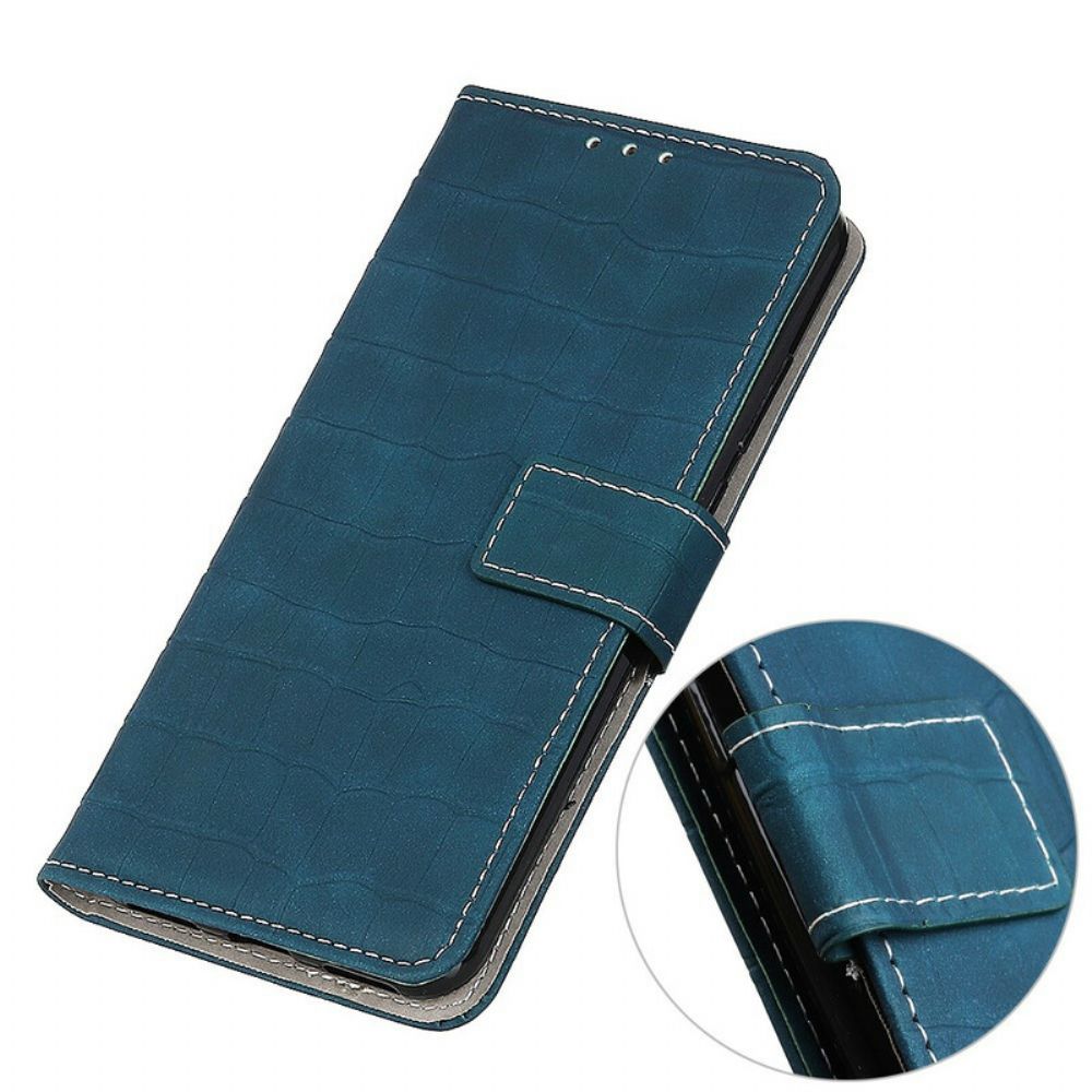 Folio-hoesje voor Xiaomi Redmi Note 8 Pro Vintage Krokodillenleer Stijl