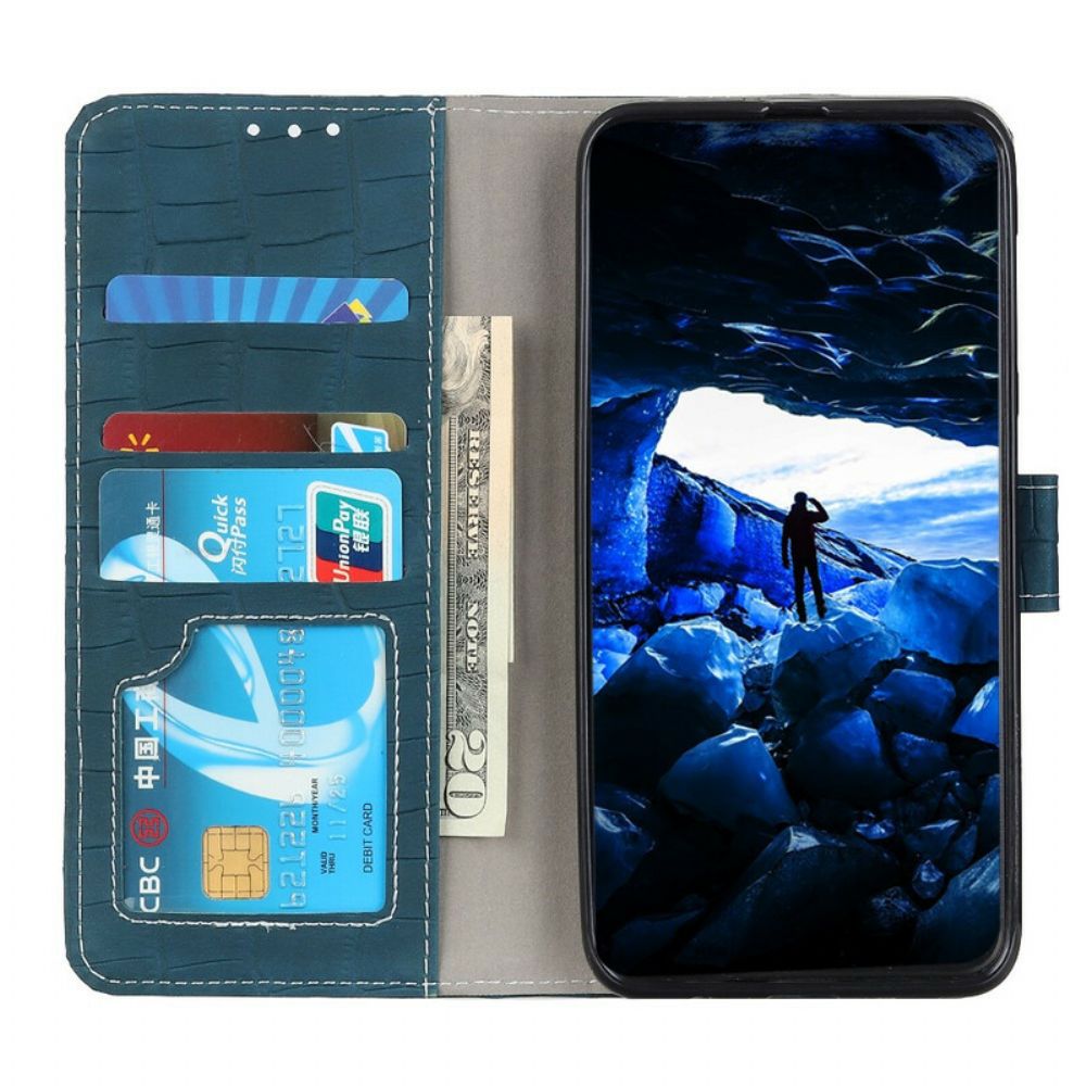 Folio-hoesje voor Xiaomi Redmi Note 8 Pro Vintage Krokodillenleer Stijl