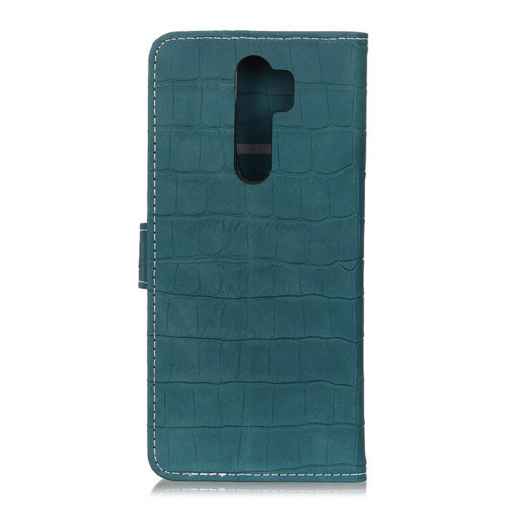 Folio-hoesje voor Xiaomi Redmi Note 8 Pro Vintage Krokodillenleer Stijl