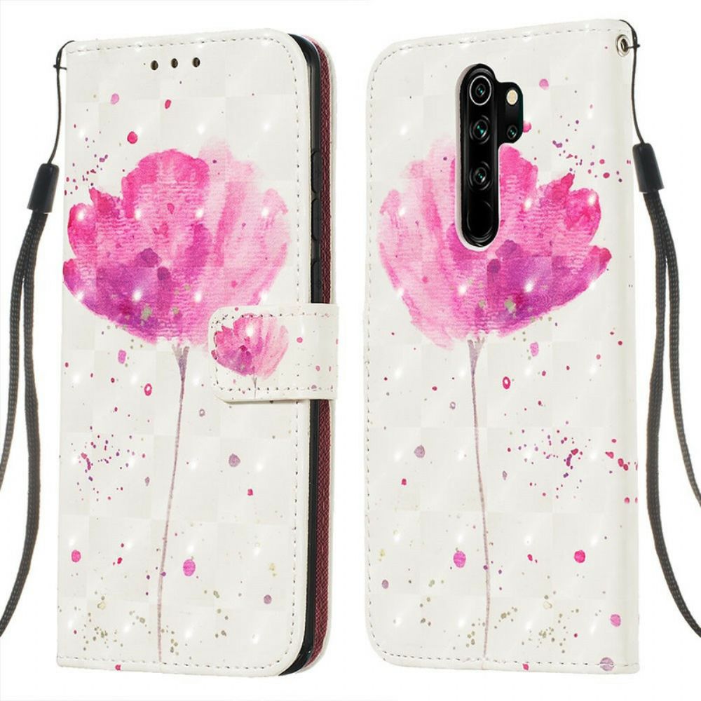 Hoesje Leren Hoesje voor Xiaomi Redmi Note 8 Pro Aquarel Halster