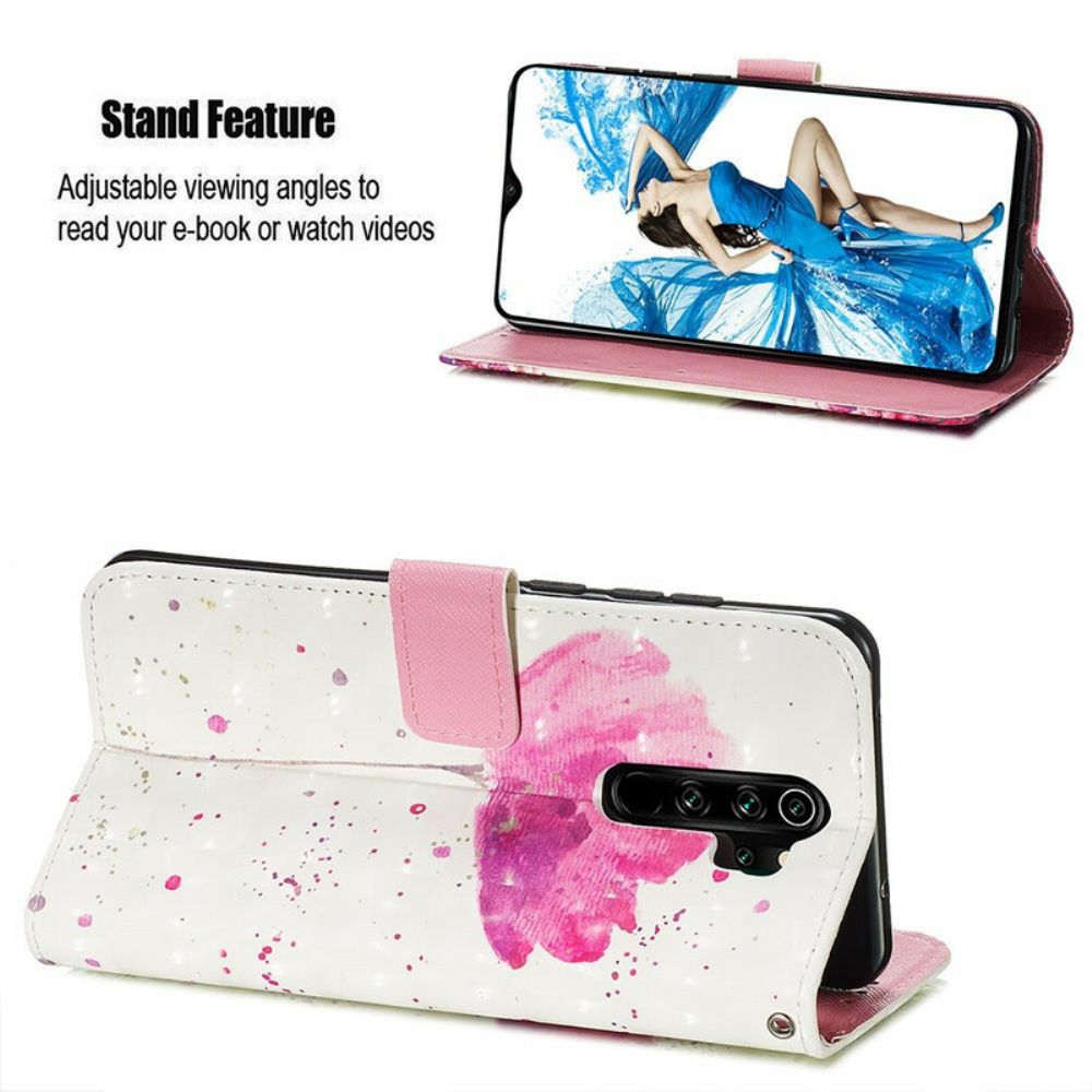 Hoesje Leren Hoesje voor Xiaomi Redmi Note 8 Pro Aquarel Halster