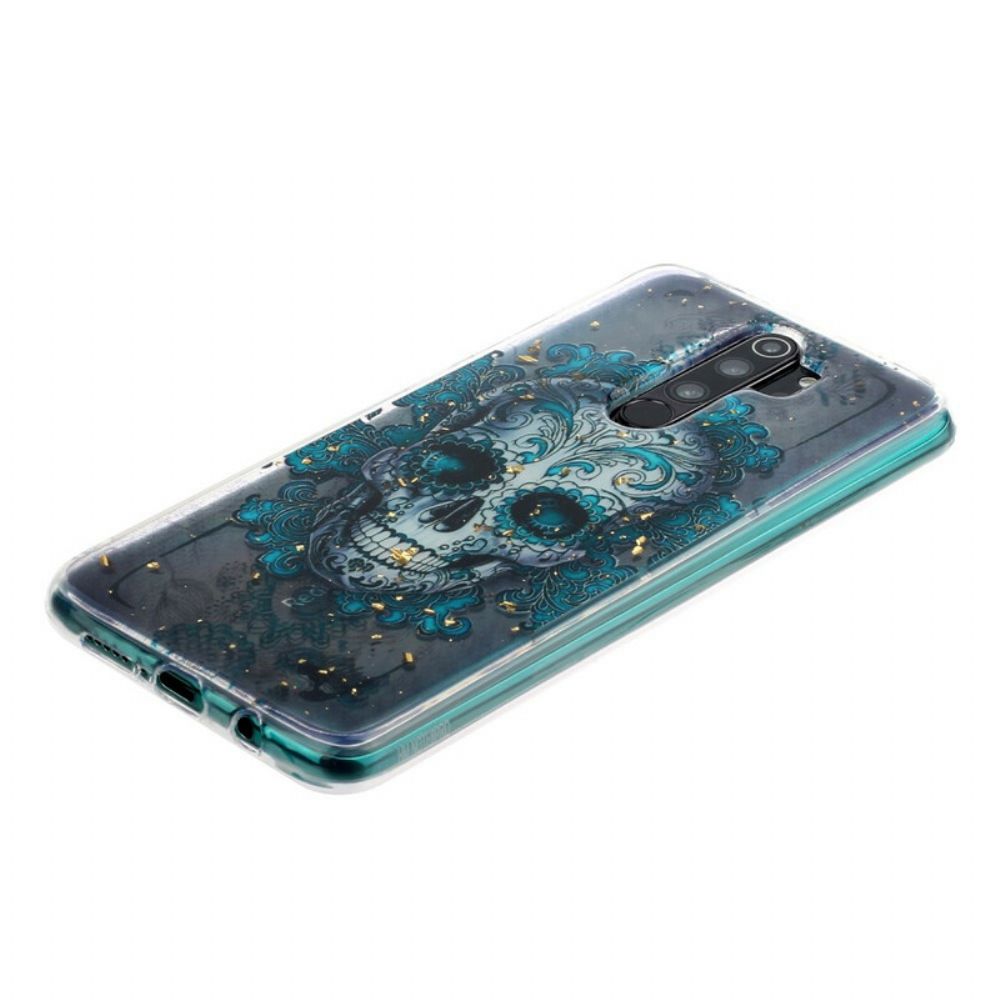 Hoesje voor Xiaomi Redmi Note 8 Pro Blauwe Schedel