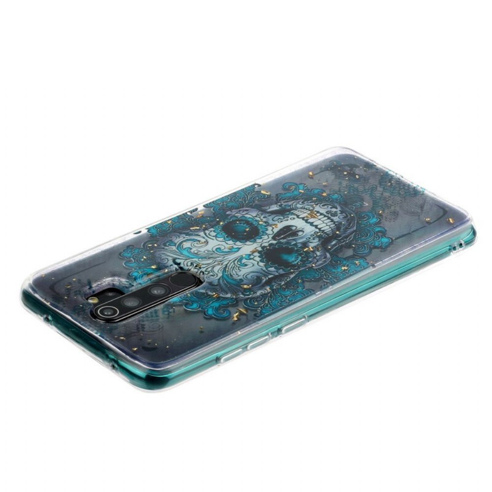 Hoesje voor Xiaomi Redmi Note 8 Pro Blauwe Schedel