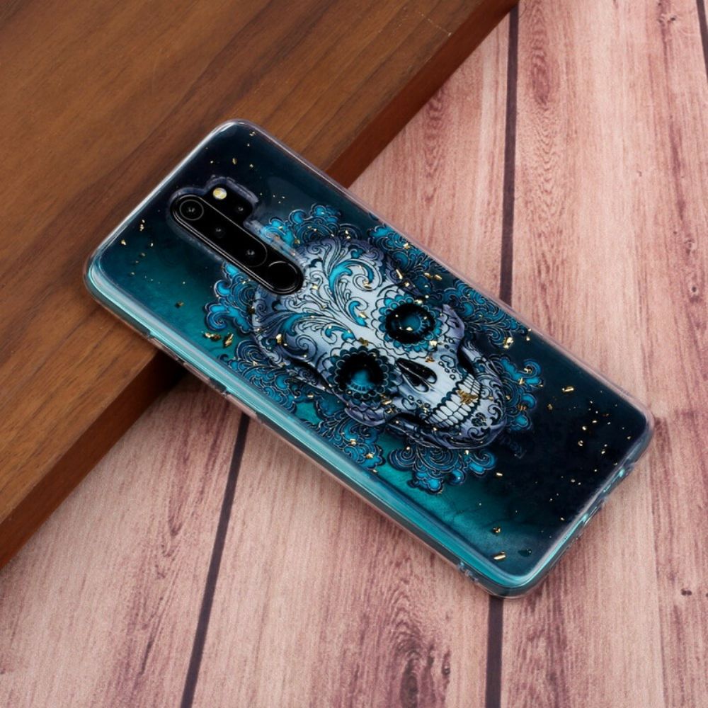 Hoesje voor Xiaomi Redmi Note 8 Pro Blauwe Schedel