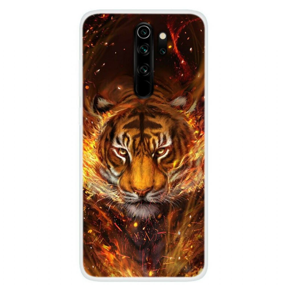 Hoesje voor Xiaomi Redmi Note 8 Pro Brandtijger