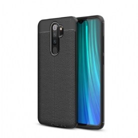 Hoesje voor Xiaomi Redmi Note 8 Pro Dubbele Lijn Litchi Leder Effect