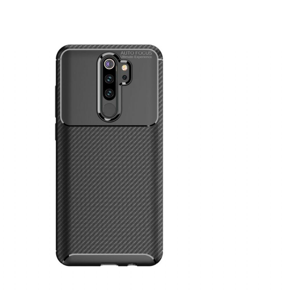 Hoesje voor Xiaomi Redmi Note 8 Pro Flexibele Koolstofvezeltextuur