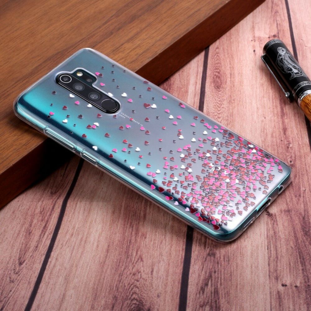 Hoesje voor Xiaomi Redmi Note 8 Pro Meerdere Rode Harten