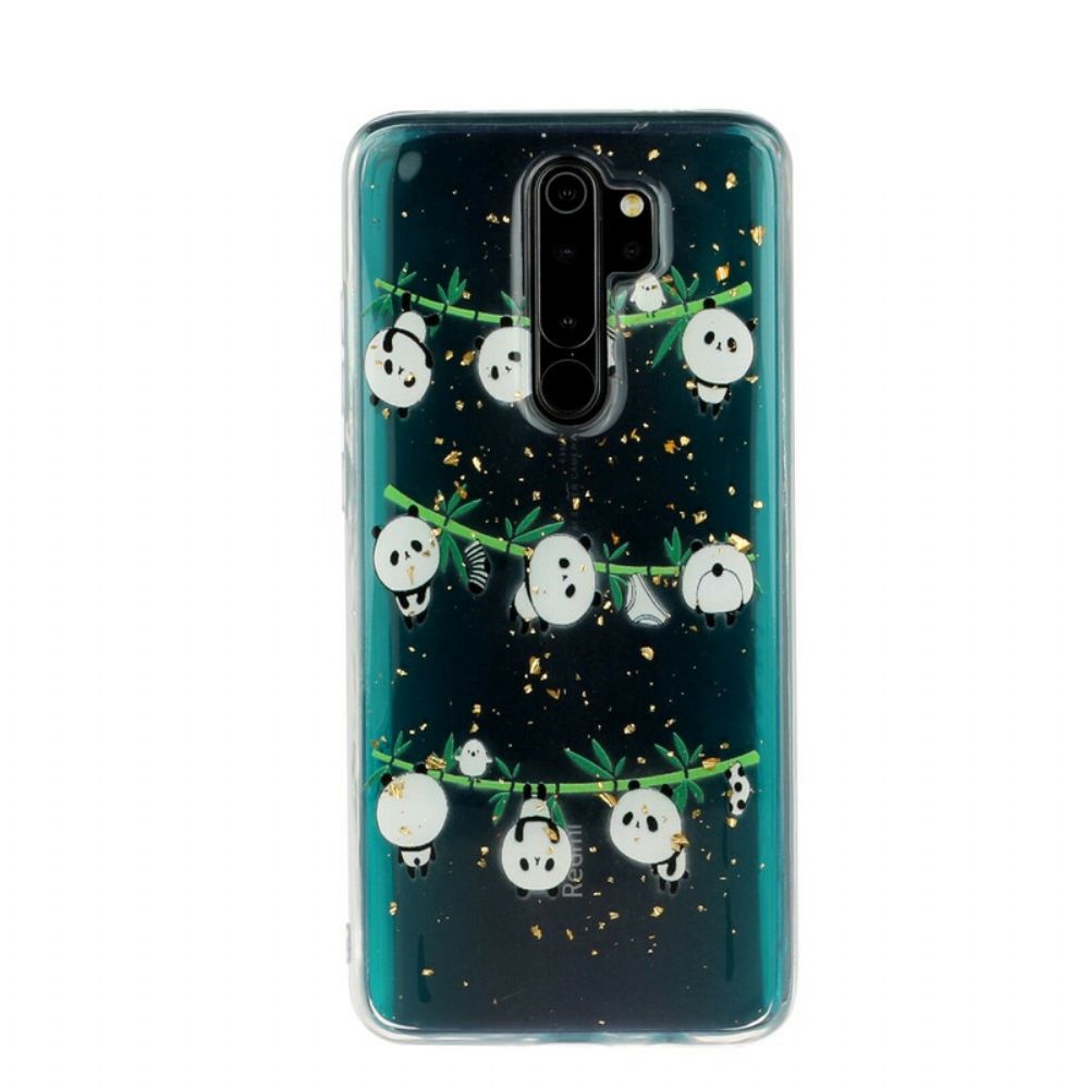 Hoesje voor Xiaomi Redmi Note 8 Pro Panda's Aan De Waslijn