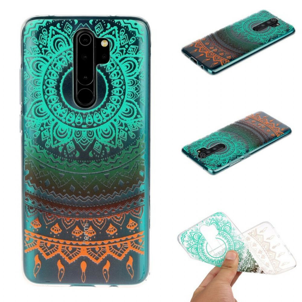 Hoesje voor Xiaomi Redmi Note 8 Pro Transparante Gekleurde Mandala