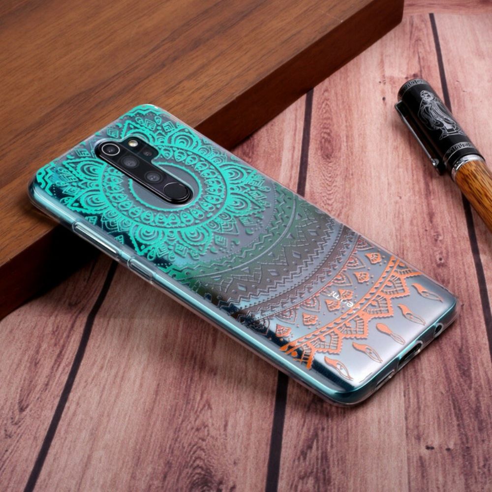 Hoesje voor Xiaomi Redmi Note 8 Pro Transparante Gekleurde Mandala