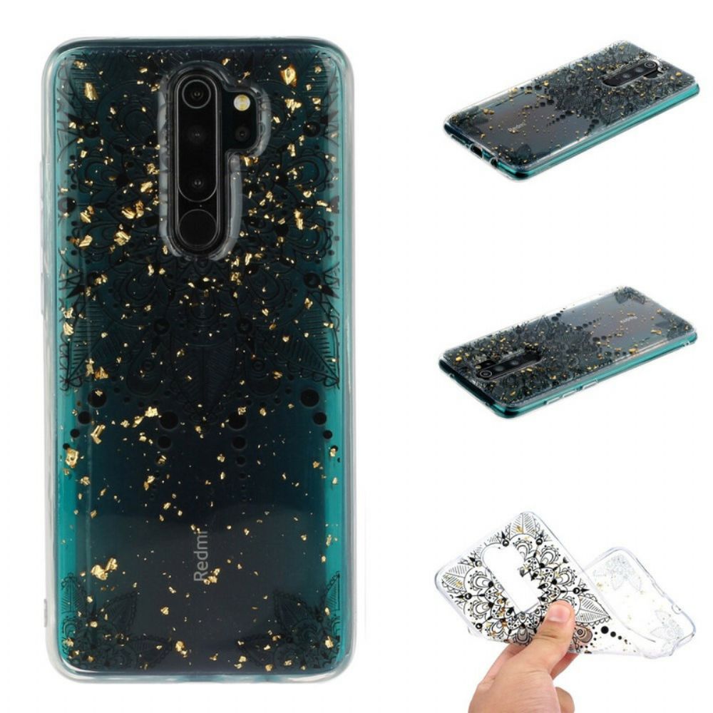 Hoesje voor Xiaomi Redmi Note 8 Pro Transparante Grijze Mandala