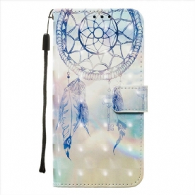 Leren Hoesje voor Xiaomi Redmi Note 8 Pro Aquarel Dromenvanger